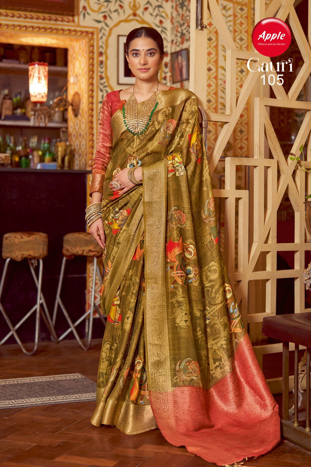Gauri Vol 1 By Apple Smooth Silk Wedding Wear Sarees Suppliers In India